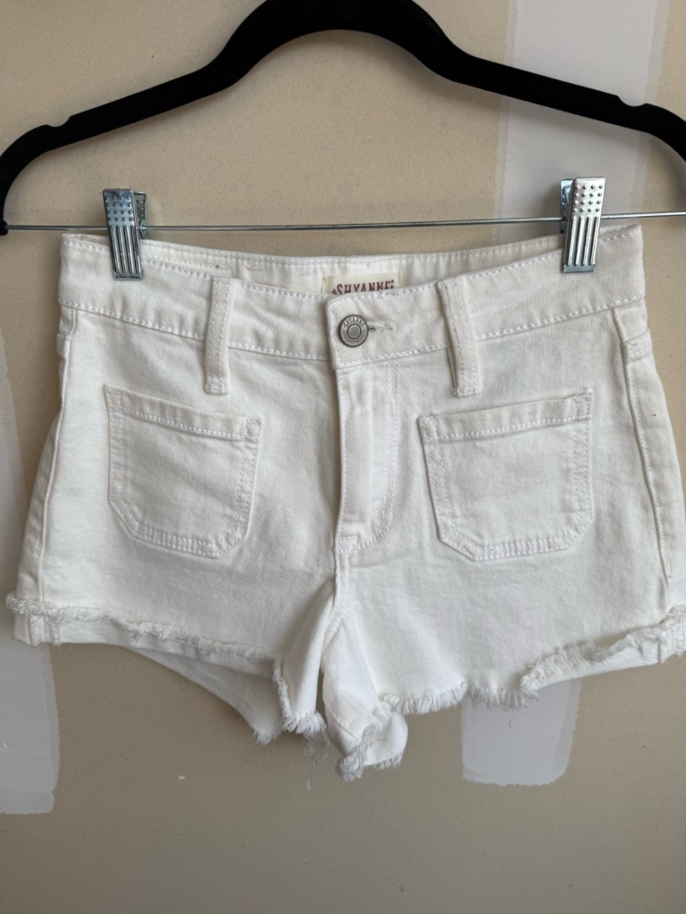Shyanne White Denim Cutoff Shorts